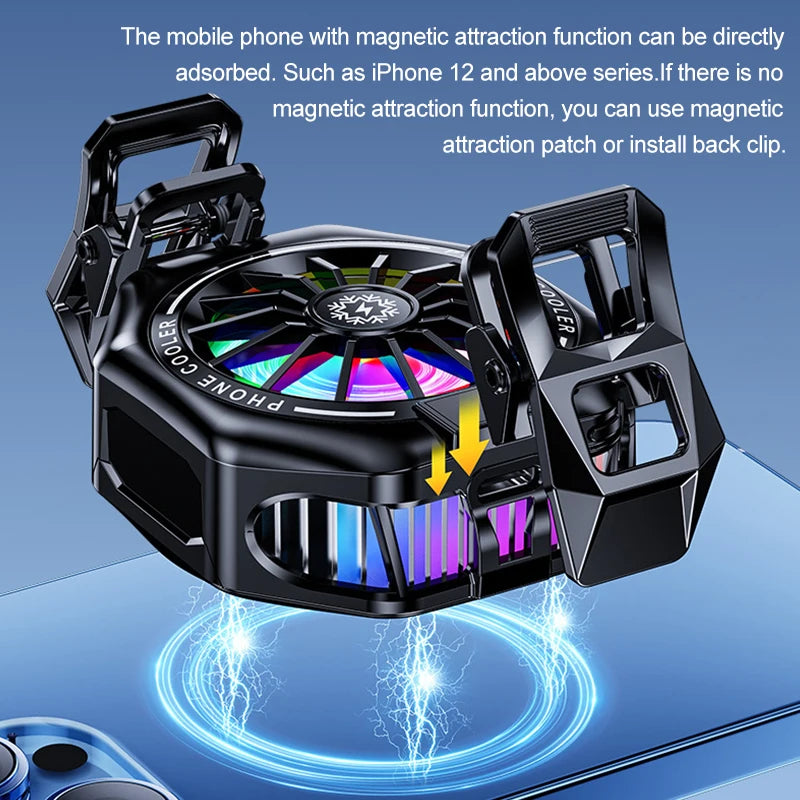Enfriador Black Shark para teléfono celular, ventilador de refrigeración móvil, ventilador para juegos, accesorios de refrigeración para teléfono, enfriador portátil para juegos de teléfono