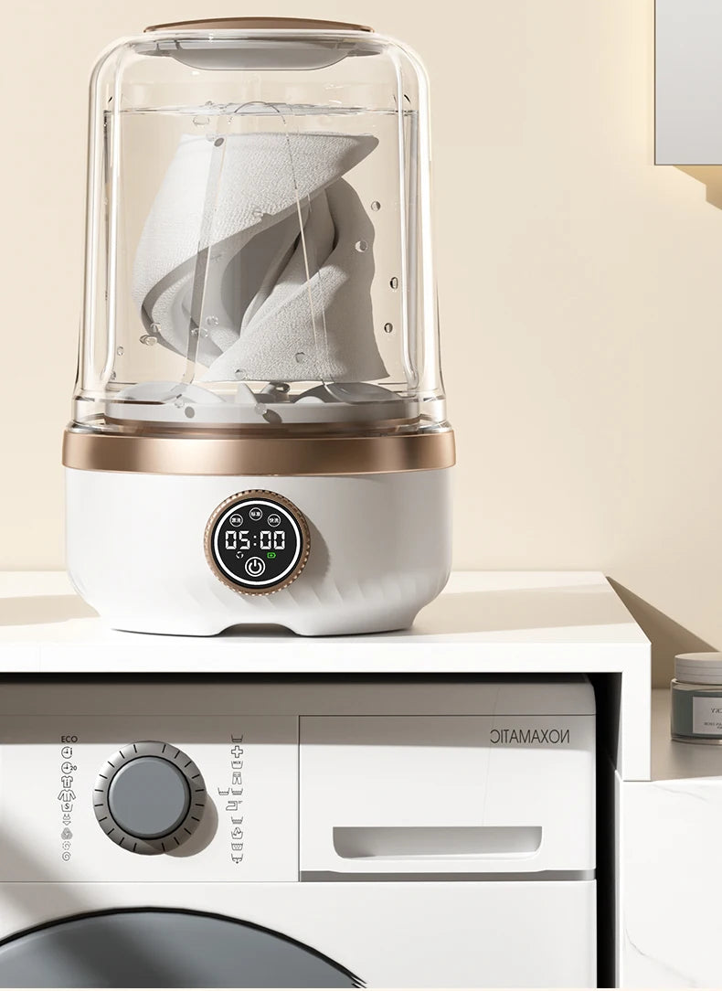 Lavadora Portátil Inalámbrica Mi 2L con Taza de Lavado Automática, Mini Lavadora Recargable Especial para Ropa de Bebé