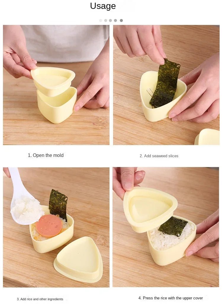 Onigiri molde hogar cocina utensilios de comida para cocina 1-2 uds Kit prensa de Sushi conveniente Japón DIY accesorios Bento bolas de arroz nuevo