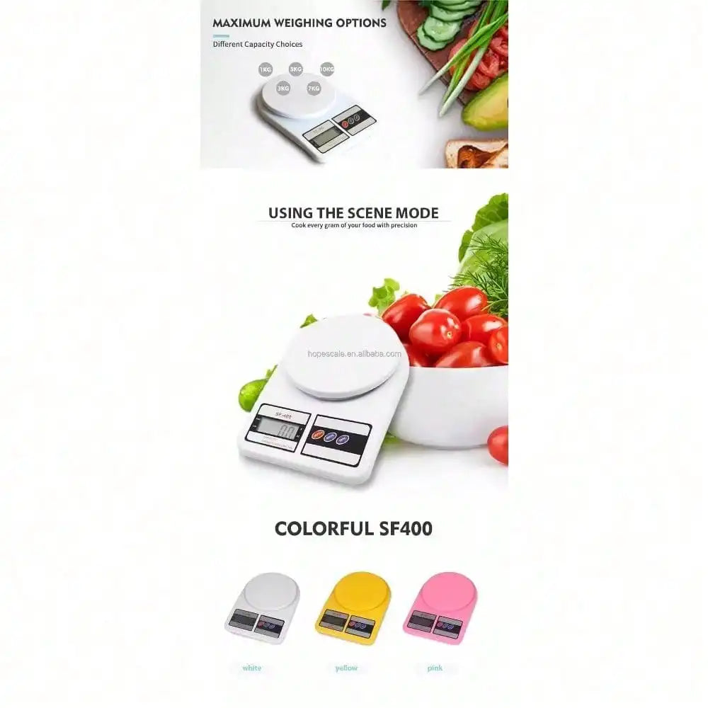 Báscula de Cocina Digital 10kg - Balanza Electrónica de Precisión Portátil con Batería, Pesa de Alimentos Inteligente para el Hogar