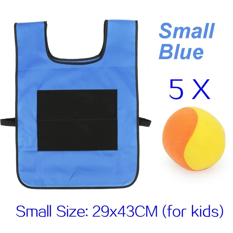 Chaleco de juego de pelota Dodge pegajoso, juguete para deportes al aire libre, Jersey, accesorios de tela, captura de pelotas de forro polar suave, seguro para niños, adolescentes y adultos