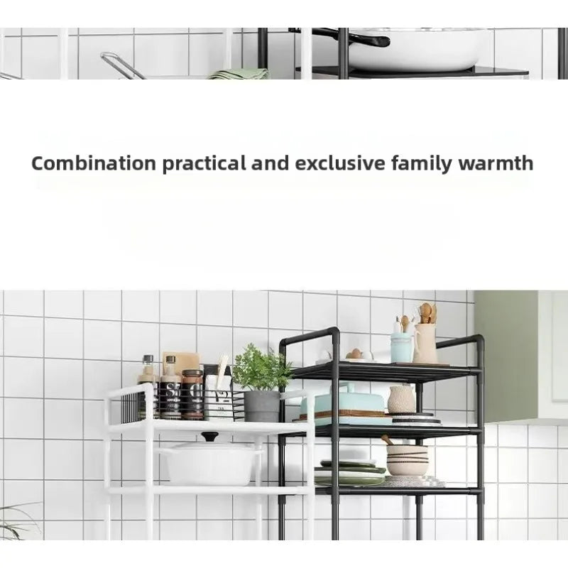 Unidad de almacenamiento y estantería portátil para el hogar, adecuada para cocina, dormitorio y uso multipropósito, con ruedas.
