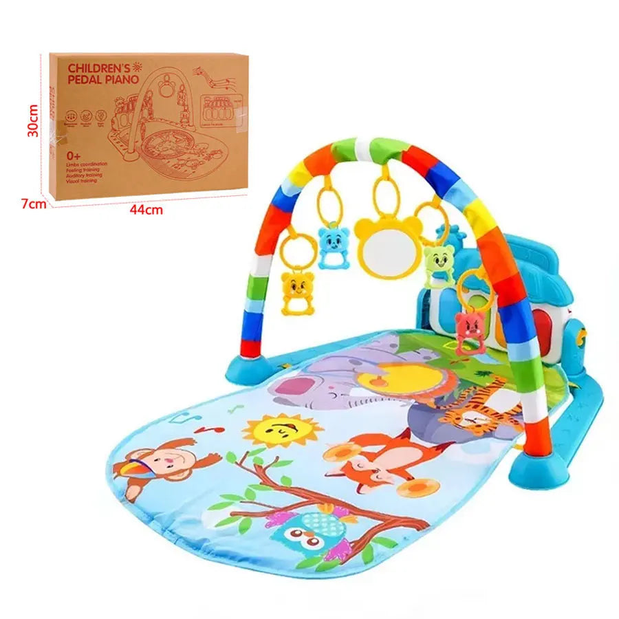 Tapete de juego para bebé, alfombra de actividades para gatear en gimnasio, juguetes para regalo de 0 a 12 meses, tapete de juego infantil, estante de música para niños pequeños, alfombra con teclado de Piano