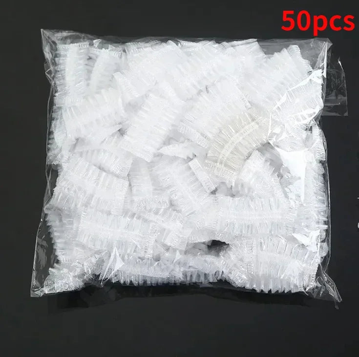 100 Uds cubierta de oreja desechable Protector de oreja para gorros para teñir el cabello orejeras de ducha de baño herramientas de peluquería accesorios de peluquería