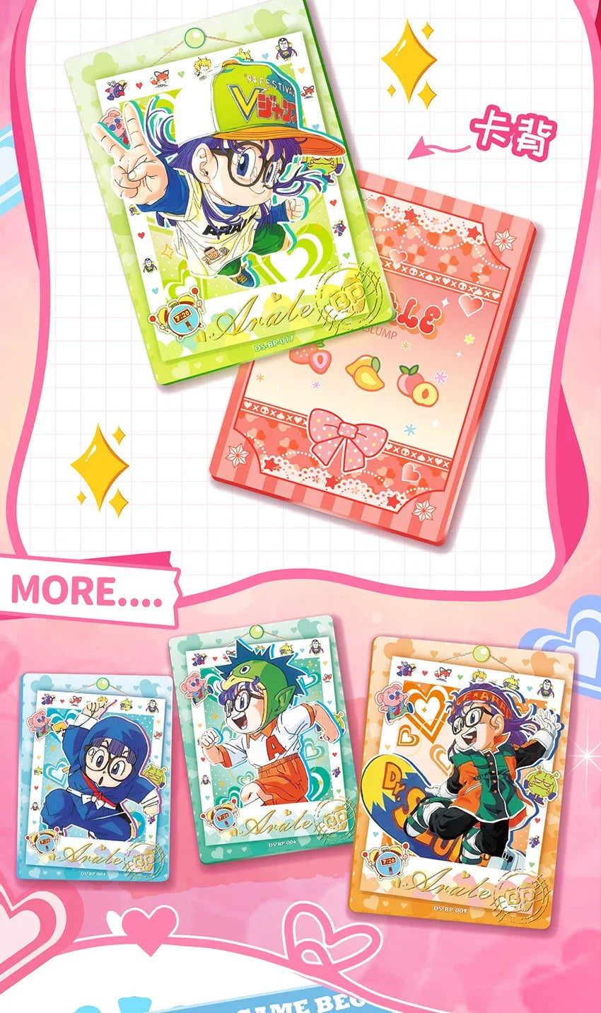 Tarjetas Arale originales Akira Toriyama, figuras de autorretrato, tarjeta rara SE SP BP, periferia de animé, tarjeta coleccionable, juguete para regalo