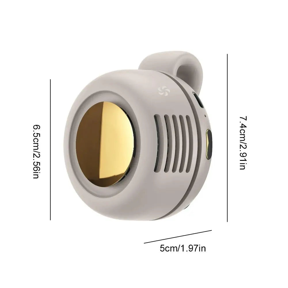 Mini ventilador con clip para colgar en la cintura y el cuello, ventilador eléctrico de refrigeración por aire, ventilador USB sin aspas para acampar al aire libre, accesorios de pesca