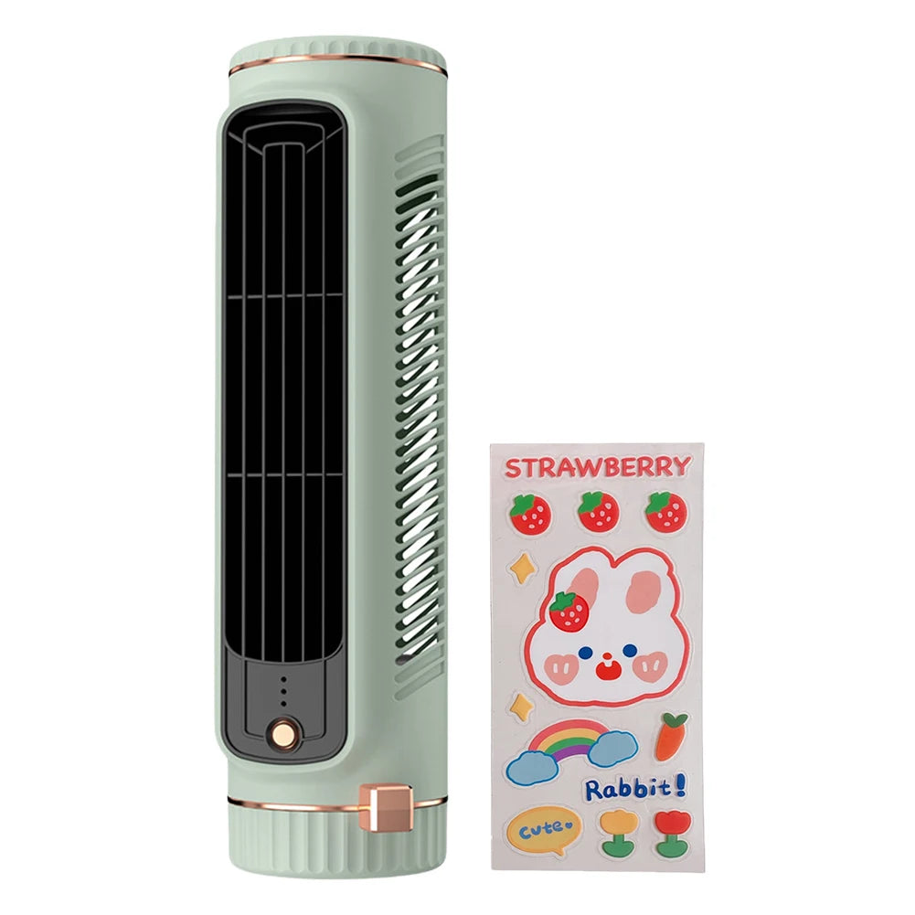 Ventilador de Torre portátil de 3 velocidades para escritorio, ventilador de pie silencioso, recargable, montaje en pared, para dormitorio, sala de estar y oficina