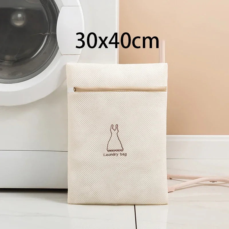 Juego de 7 Bolsas de Lavandería con Bordado Grueso, Bolsa de Lavado de Malla Fina para Prendas Delicadas, Organizador de Ropa para el Hogar