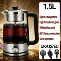 Tetera Rongsheng, pequeña tetera negra Pu erh, olla de salud de vidrio de vapor automática, tetera aislada, tetera eléctrica, tetera hirviendo