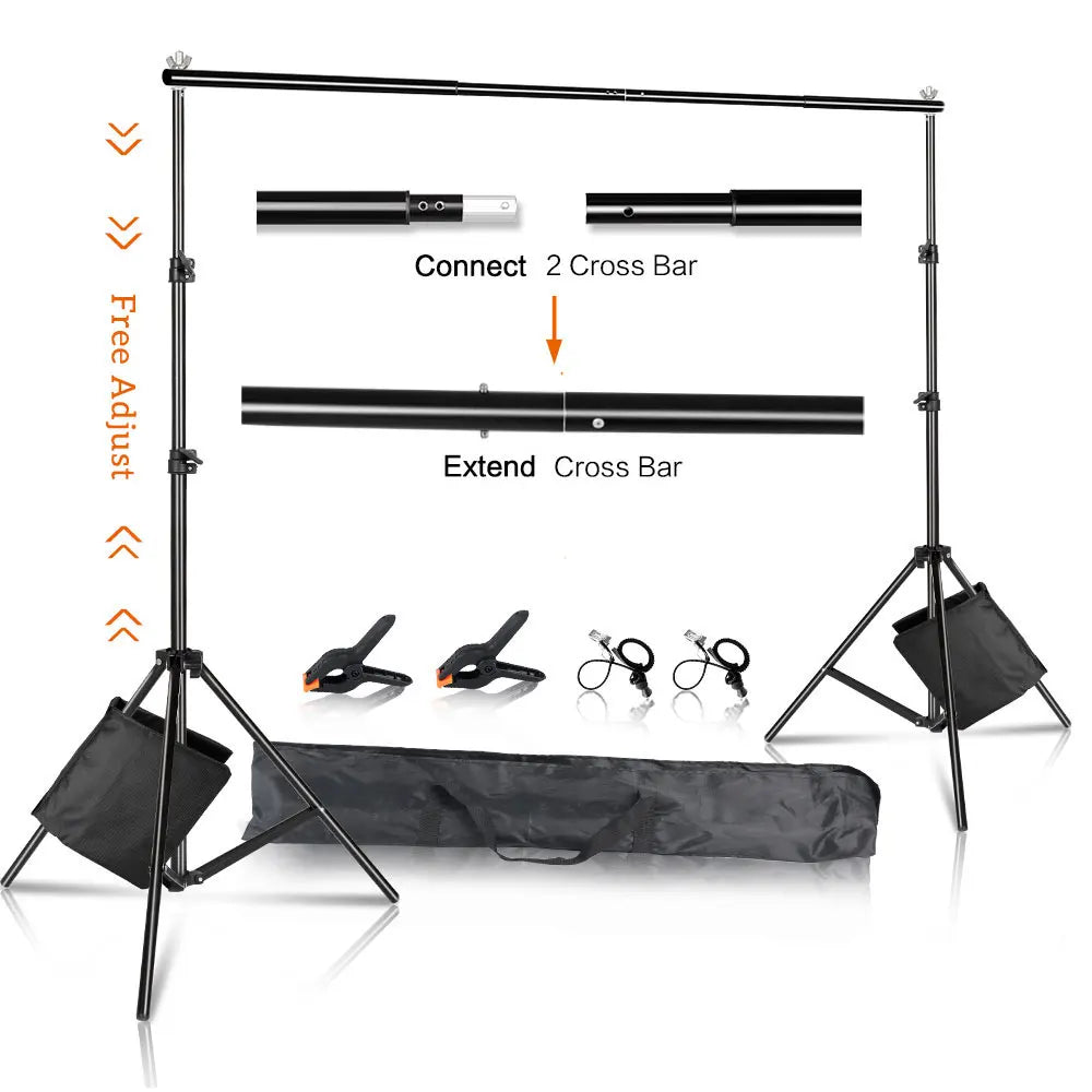 Soporte para Fondo Fotográfico SH, Sistema de Marco para Lienzo, con Estuche de Transporte, para Fotografía y Video en Estudio