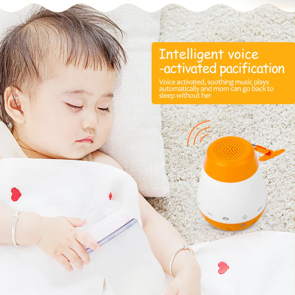 Máquina de Ruido Blanco para Bebés, Sensor de Voz Inteligente, Ayuda para Dormir, Terapia de Sonido, Monitor y Generador de Sonido para Bebés y Adultos