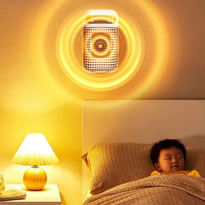 Calentador de Pared Enchufable, Calentador Eléctrico Portátil para el Hogar, Pequeños Ventiladores de Calefacción para Baño, Calentador Doméstico con Control Remoto