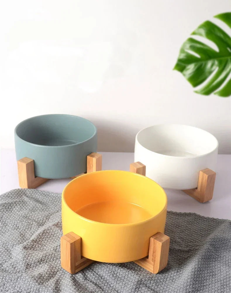 Cuenco doble de cerámica para gatos, cuenco para perros de 400ML, cuenco de agua para alimentación de mascotas, alimentador para cachorros y gatos, suministros de productos, cuencos de agua para alimentos