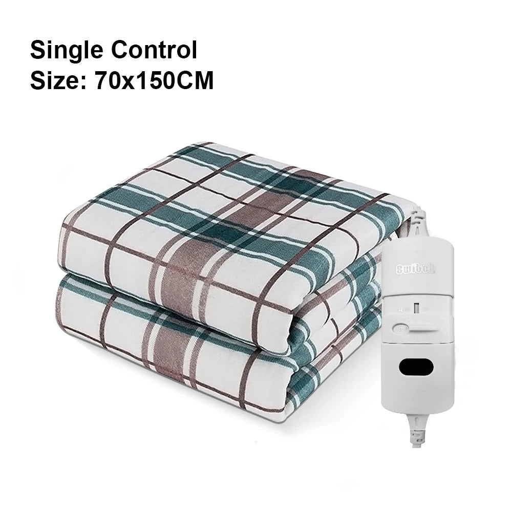 Manta eléctrica de 220V, termostato automático más grueso, manta calefactora eléctrica, calentador corporal, colchón térmico para habitación, manta calefactable