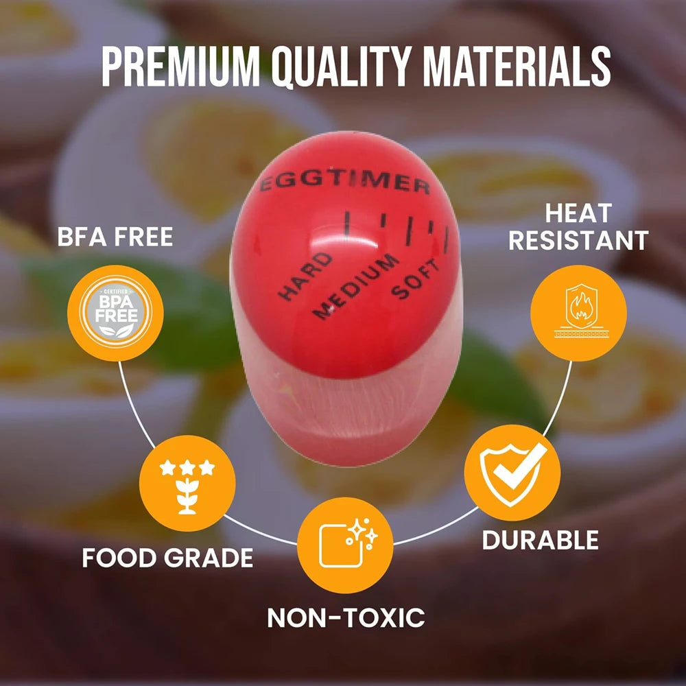Temporizador de huevos, indicador que cambia de Color, huevos hervidos suaves, medianos y duros, sensibles al calor, seguro, duradero, ayuda de cocina, regalo para uso doméstico