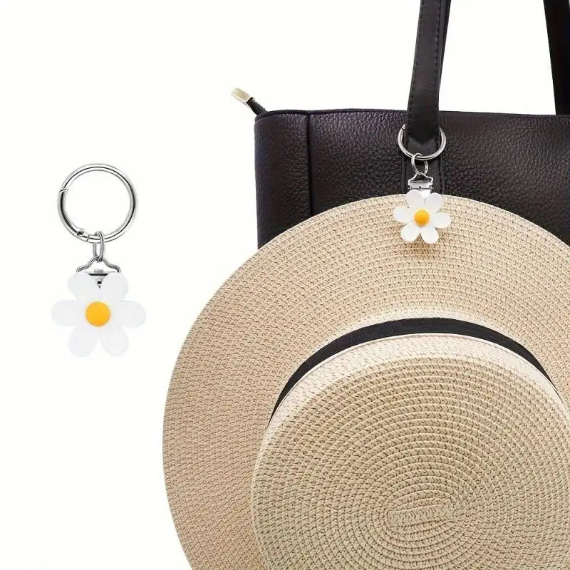 Clip para sombrero de viaje, Clip magnético para sombrero con flor de viaje, antideslizante, para el sol, ala ancha, soporte para sombrero manos libres, accesorios de viaje