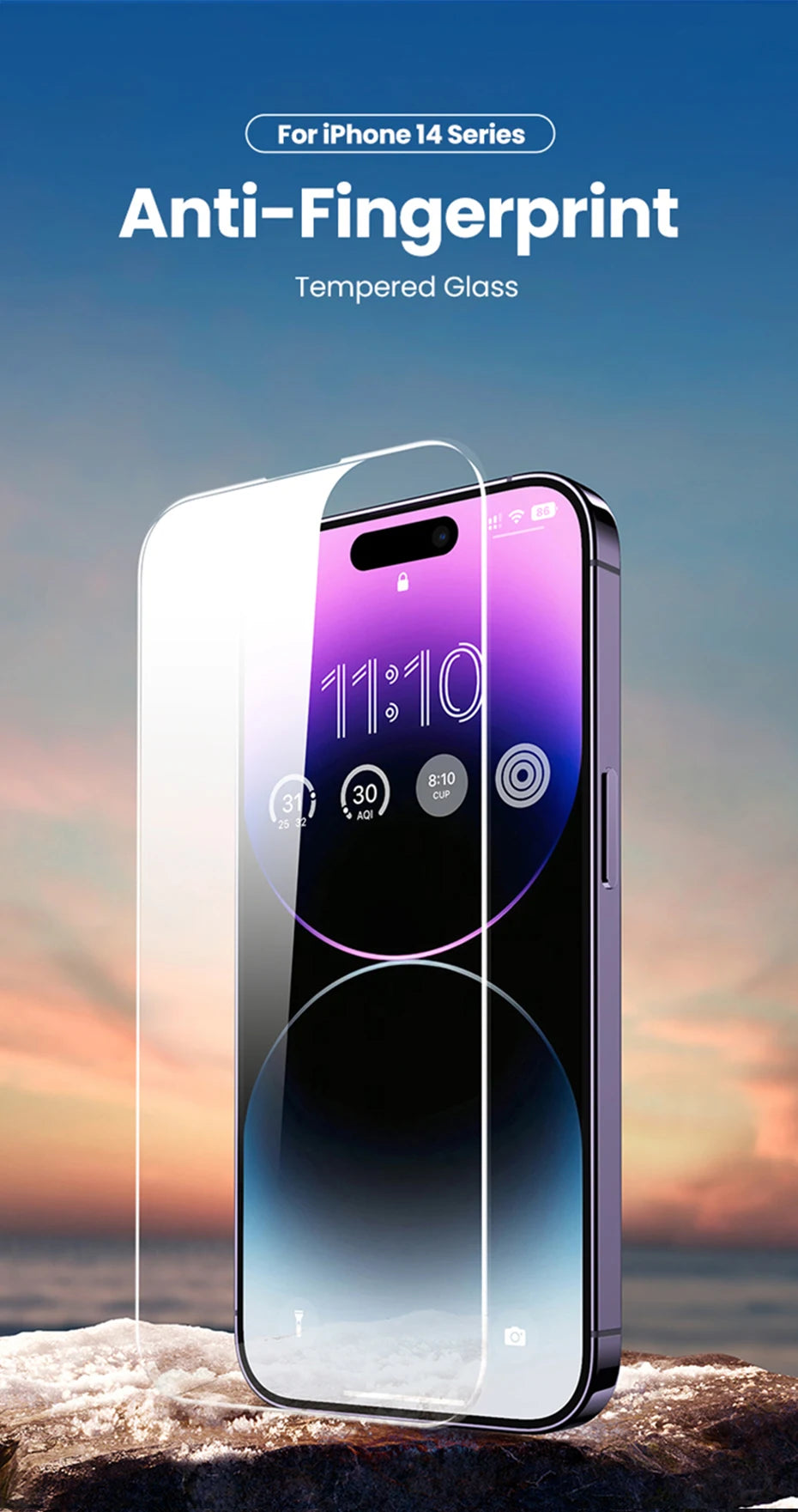 UGREEN 2 uds Protector de pantalla para iPhone 17 16 15 14 13 12 Pro Max vidrio templado para iPhone 16 Plus protectores de pantalla 15pro película