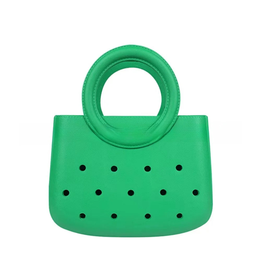 Bolsa de Almacenamiento Impermeable de Material EVA, Bolsa de Playa con Diseño Calado, Estilo Casual de Viaje, Tamaño Pequeño, para Uso Diario