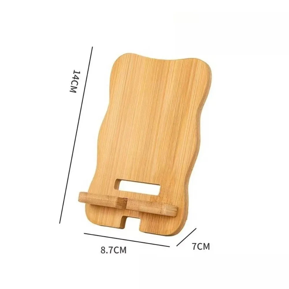 Soporte de madera para teléfono de escritorio, soporte multifuncional para tableta, soporte para teléfono móvil para el hogar/oficina