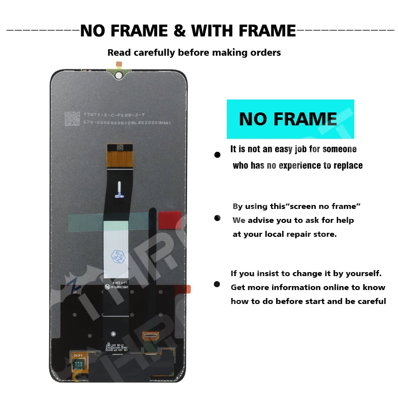 Pantalla LCD Original de 6,71 pulgadas para Xiaomi Redmi 12C, montaje de digitalizador con pantalla táctil para pantalla Redmi 12c 22120RN86G de repuesto