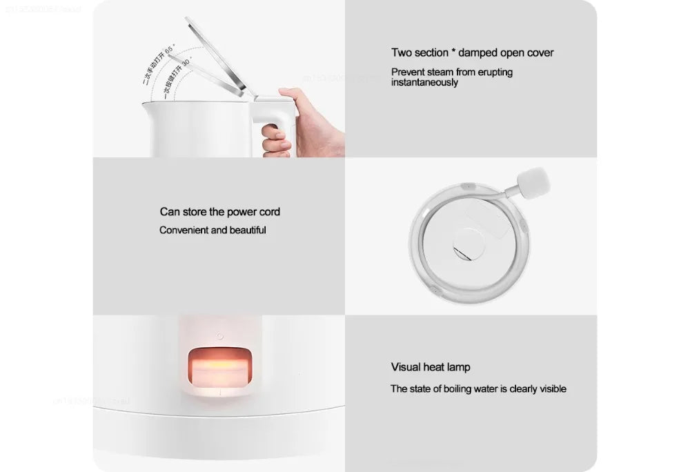 Hervidor Eléctrico Mijia N1, Hervidor de Agua de Acero Inoxidable de Ebullición Rápida, 220V, Hervidores Eléctricos Inteligentes de 1.5L y 1500W para Té y Café en Casa