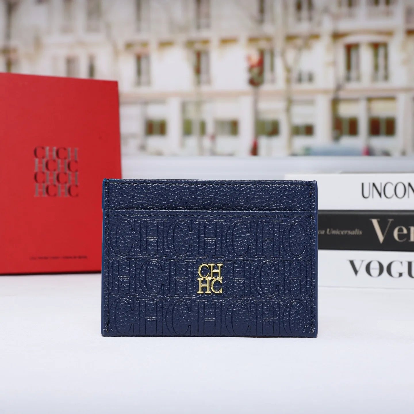 Cartera Clásica de Moda para Hombre y Mujer, Diseño de Letras con Textura Genuina, Clip para Tarjetas, Empaque Simple CH