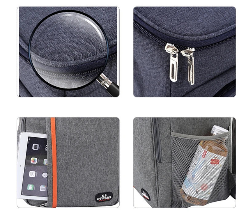 Bolsa de almuerzo térmica portátil de 18L, caja de comida duradera, resistente al agua, funda con aislamiento de hielo, mochilas para cena Oxford para acampar, Icebox