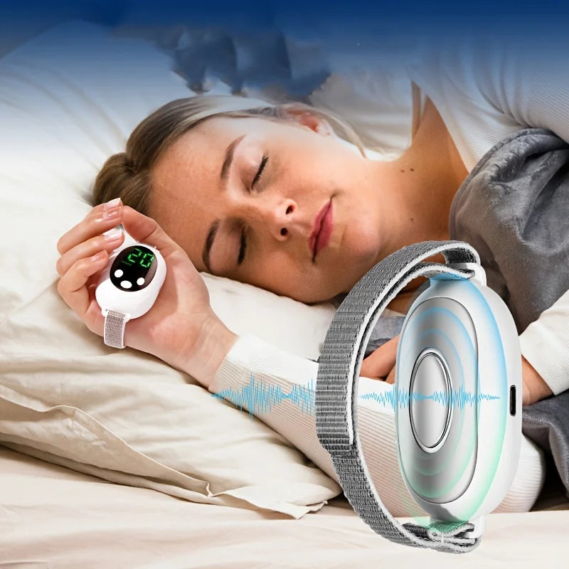 Nuevo Dispositivo Recargable para Ayudar a Dormir, Masajeador de Pulso para la Palma de la Mano, Dispositivo de Microcorriente Portátil para Mejorar el Sueño, el Insomnio y la Ansiedad