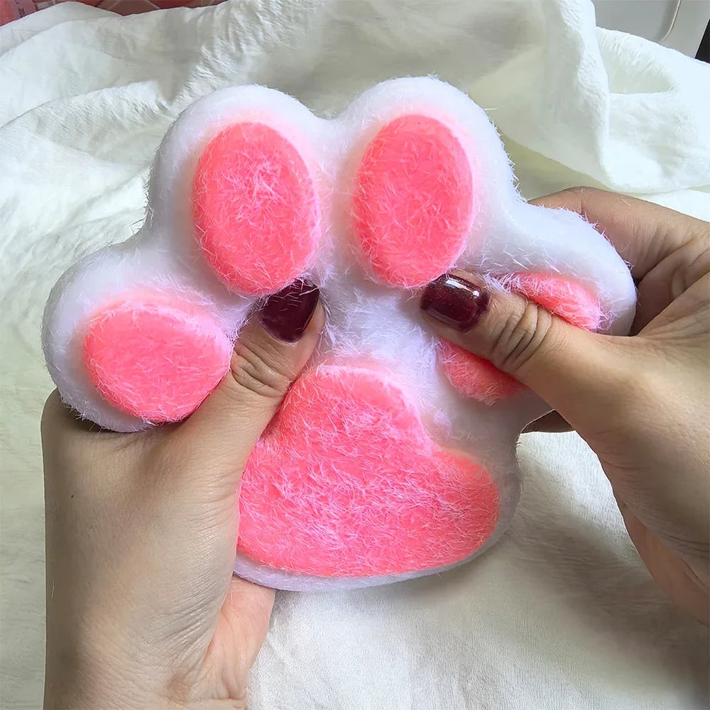 Pata de Gato grande, juguete blando para aliviar el estrés, juguete para apretar suave, pellizco, juguete de descompresión, rebote lento, alivio del estrés, garra de gato bonita