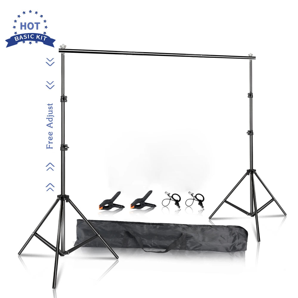 Sistema de soporte de fotografía, trípode de fondo ajustable, Kits de estudio fotográfico, marco de fondos de pantalla verde Chromakey, soporte de fondo