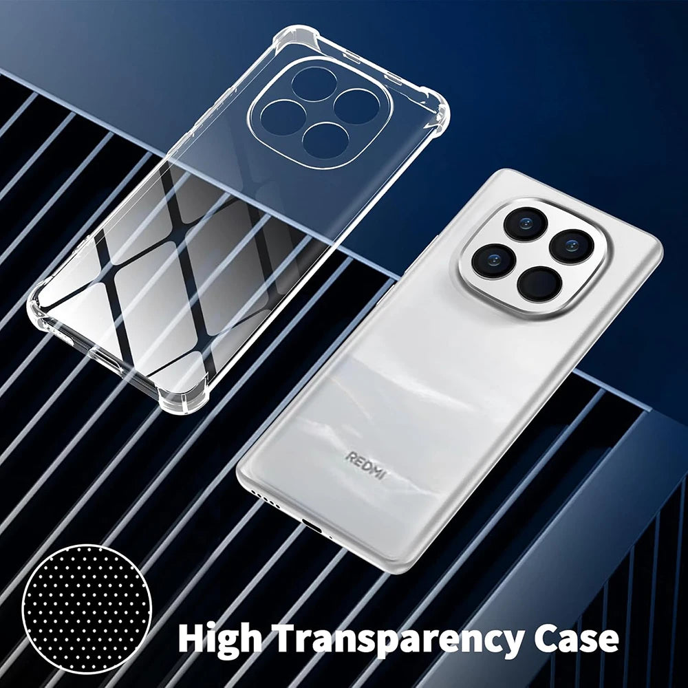 Funda blanda a prueba de golpes para Xiaomi Redmi Note 15 Pro Plus Pro + funda de silicona ultrafina transparente para Redmi 15 15C carcasa transparente