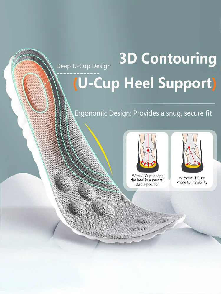 Plantillas deportivas de látex, almohadillas suaves para zapatos de alta elasticidad, desodorante ortopédico transpirable, cojín de absorción de impacto, plantilla de soporte para arco