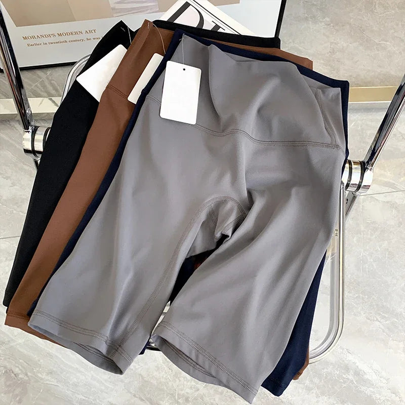 Pantalones cortos de Yoga de verano, mallas elásticas transpirables, mallas deportivas de secado rápido, Fitness, Yoga, ciclismo, pantalones cortos atléticos para gimnasio