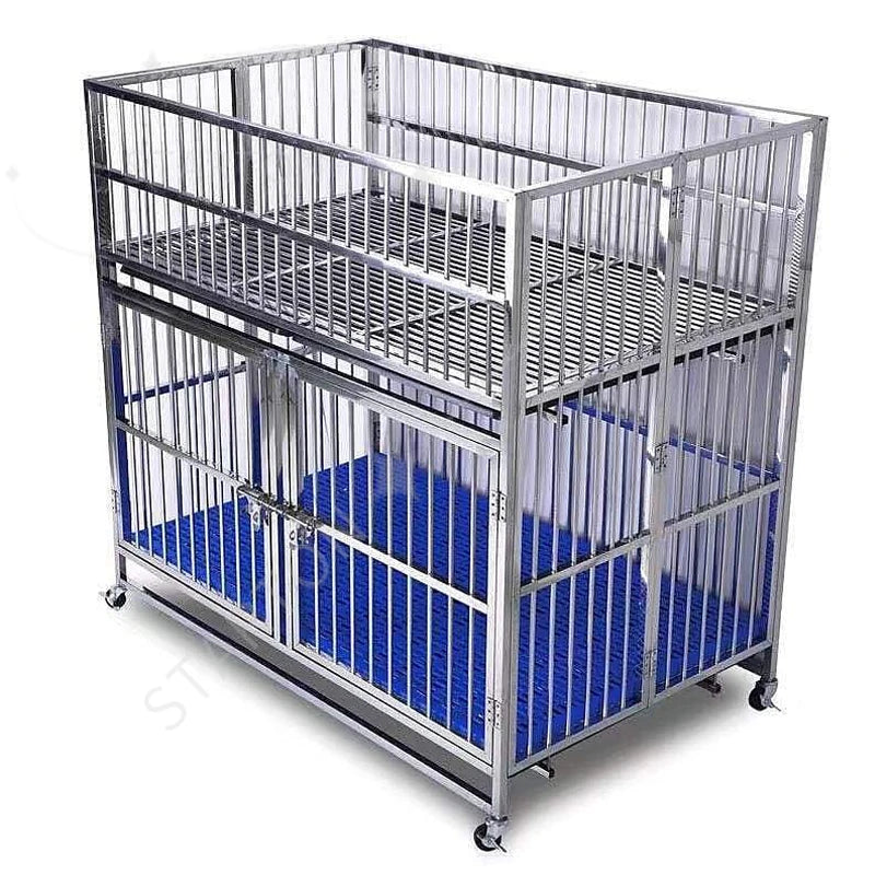 Jaula Plegable de Alambre Metálico Reforzado de Acero Inoxidable para Perros Grandes, Casetas Plegables para Mascotas, Jaulas para Perros Adultos en Oferta