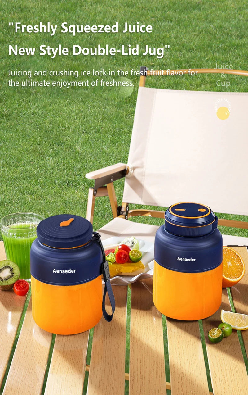 Exprimidor de Frutas Portátil Inalámbrico de 1300 ml, Recargable, Pequeño, para Alimentos Complementarios, Hielo Picado, Multifuncional, para el Hogar, 2026