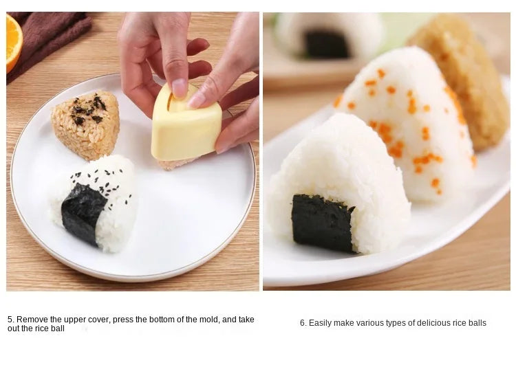 Onigiri molde hogar cocina utensilios de comida para cocina 1-2 uds Kit prensa de Sushi conveniente Japón DIY accesorios Bento bolas de arroz nuevo