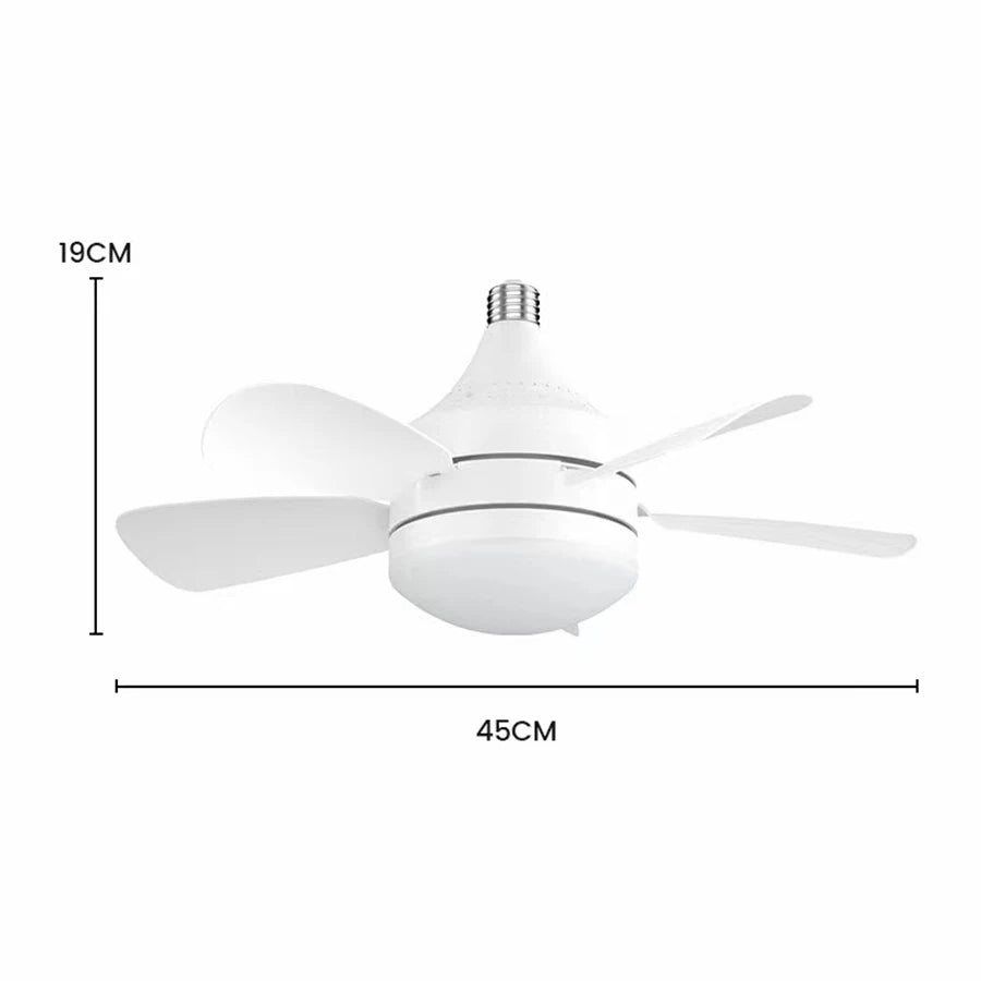 35W Ceiling Fan With Remote Control LED Light Fan E27 Base Intelligent Silent Ceiling Fan For Bedroom And Living Room