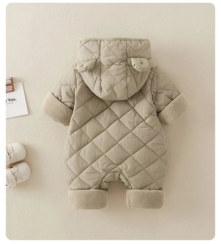 Ropa de invierno para recién nacido, ropa para niña, mono grueso para bebé, pelele cálido para bebé, Chaqueta de algodón, pelele, monos para niño, abrigo para niño pequeño