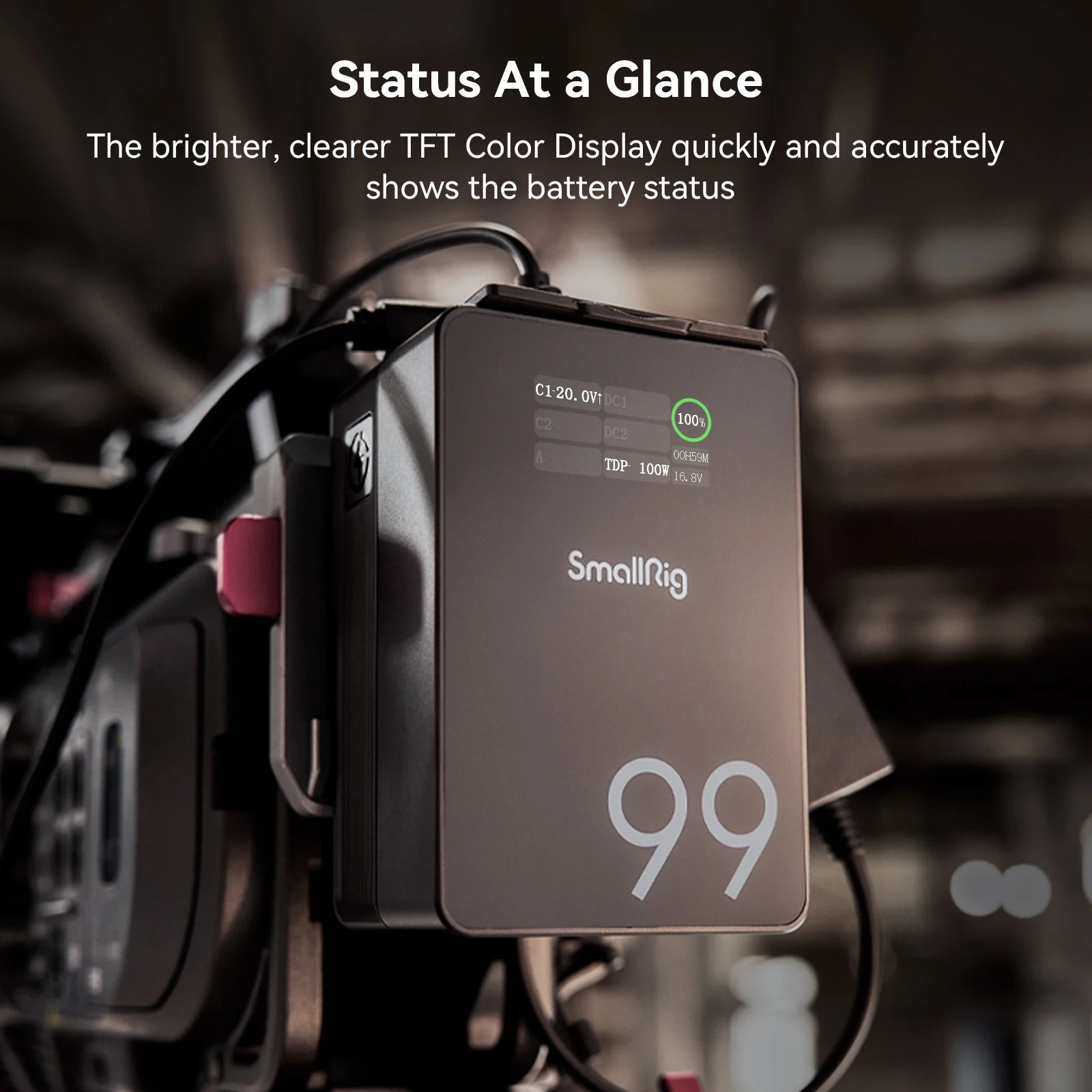 Batería SmallRig VB99 Pro Mini V Mount 99Wh 6800mAh PD 100W USB-C de carga rápida para cámara, videocámara, fotografía, iluminación de vídeo