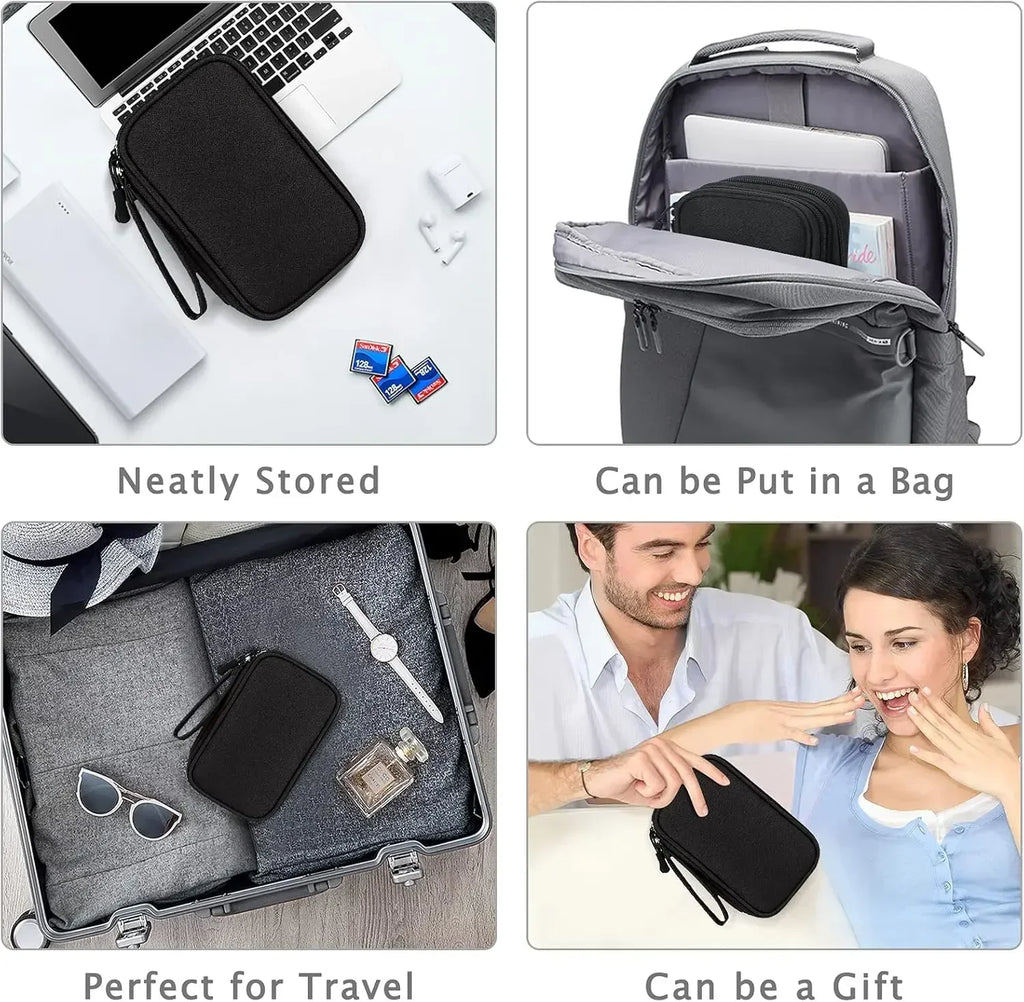 Bolsa de Cable de viaje, bolsa de almacenamiento Digital portátil, cargador, Cable de datos, bolsa USB, organizador, bolsa de almacenamiento de accesorios electrónicos impermeable