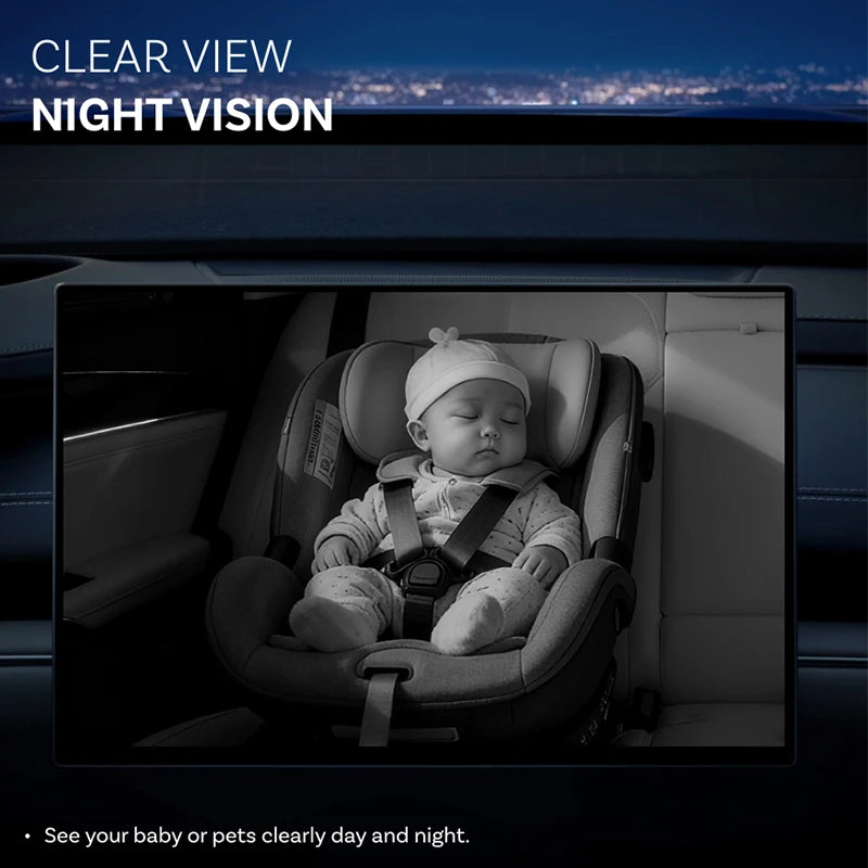 Ottocast Cabin Care Adaptador inalámbrico CarPlay Cámara para coche de bebé 1080P HD 150 °   Monitor de asiento trasero de visión nocturna gran angular para automóvil 98%