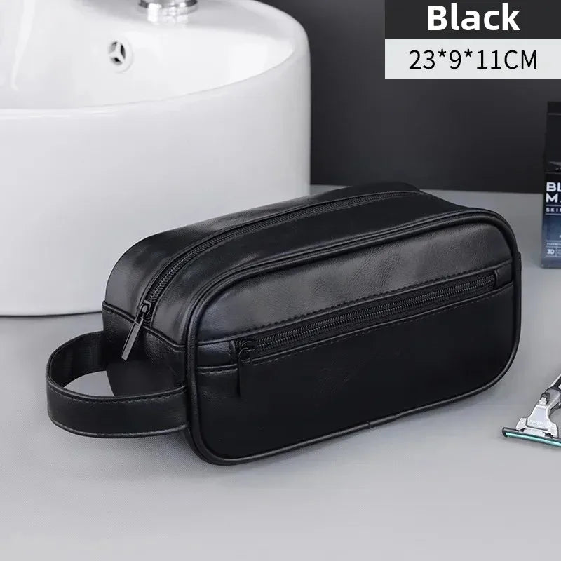 Neceser de PU con múltiples bolsillos para mujer y hombre, bolsas de maquillaje esenciales de viaje, bolsa colgante impermeable, bolsa organizadora de lavado de cosméticos