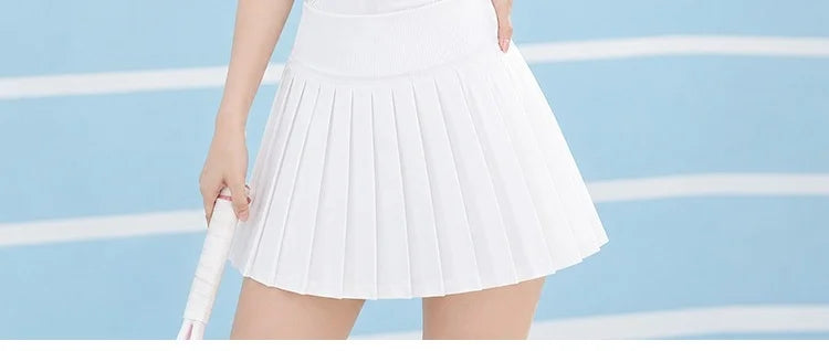 Conjunto de Falda de Tenis y Golf de Malla Transpirable sin Costuras, Ropa Deportiva de Secado Rápido para Exteriores, Primav...
