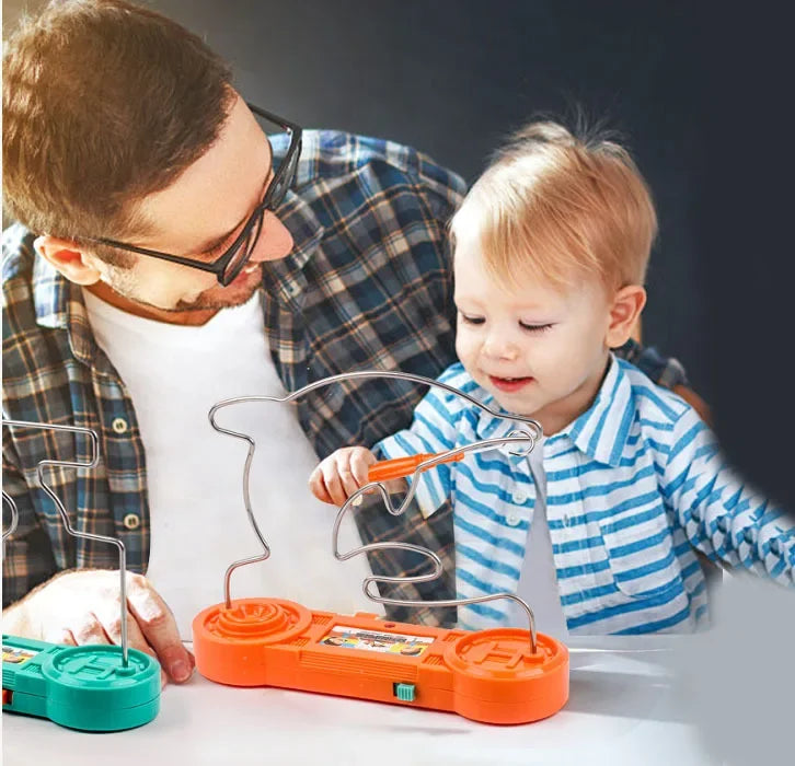 Laberinto táctil eléctrico de impacto de línea de fuego, rompecabezas interactivo para niños, regalo creativo, artefacto de enfoque, juego de entrenamiento de enfoque