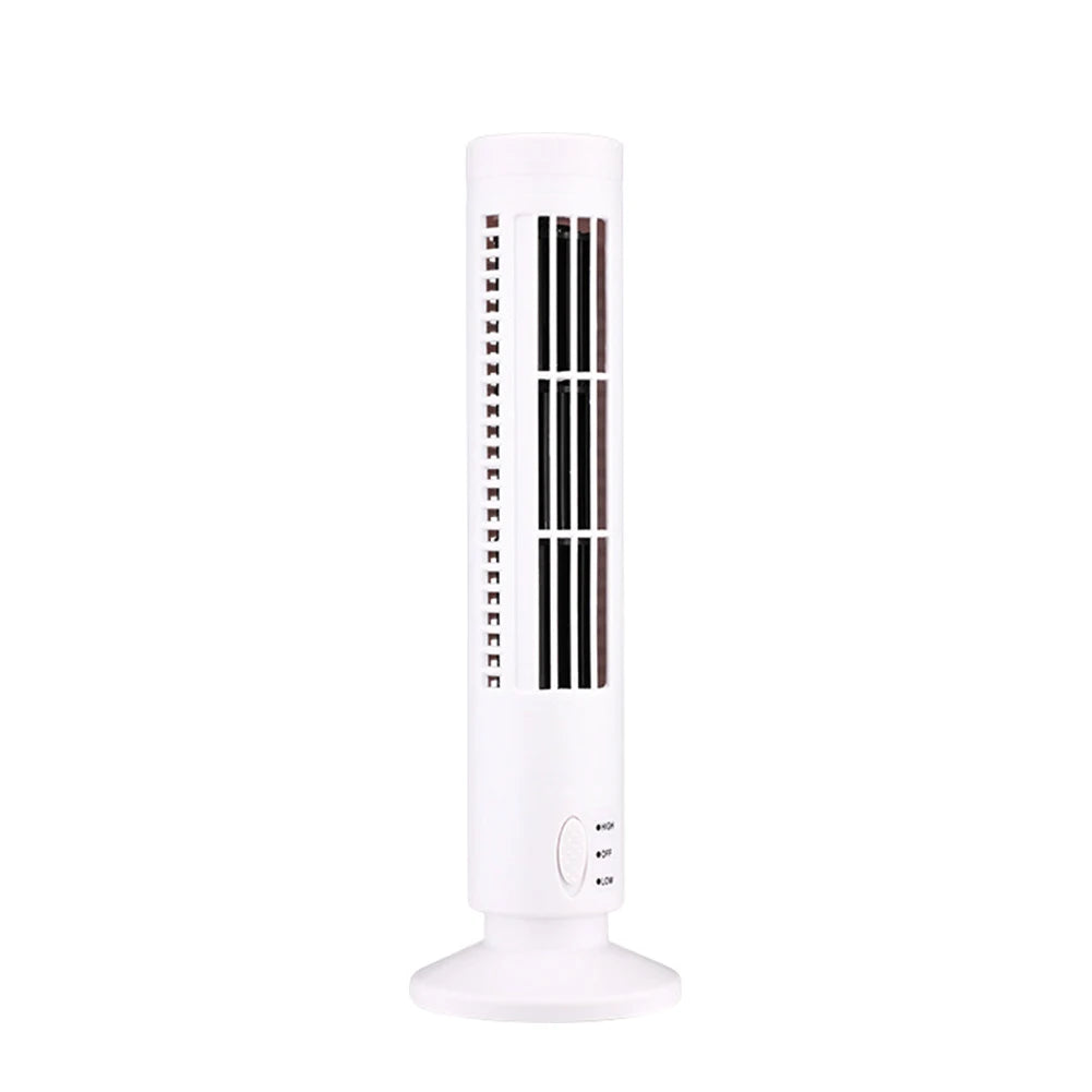 Ventilador de torre LED de 2,5 W, 38CM/33CM, sin hoja, 2 velocidades, ventilador de torre de pie, ventilador de suelo eléctrico portátil para sala de estar, dormitorio y oficina