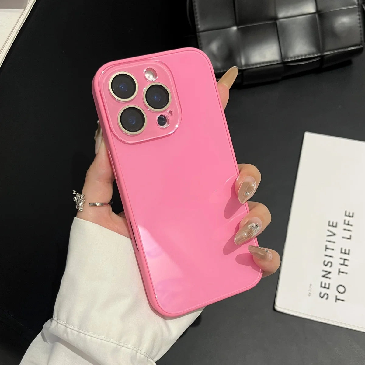 Funda de teléfono todo incluido Backplane de vidrio templado de lujo para iPhone 17 16 15 14 13 12 11 Pro Max cámara protege la cubierta sencilla