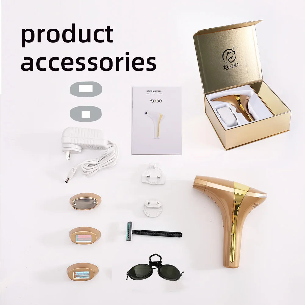 KODO 2026 Depiladora Láser de Hielo de Alta Gama, Personalizable, Depilación Láser Permanente IPL, Fotoepiladora Indolora 4 en 1 para Rostro y Cuerpo