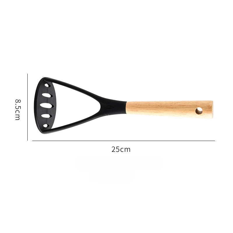Herramientas de cocina transfronterizas, prensador de patatas de silicona, prensador de ajo, prensador de patatas resistente a altas temperaturas