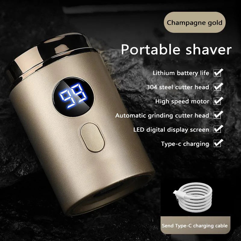 Xiaomi-Mini Afeitadora eléctrica recargable para hombre y mujer, afeitadora portátil con carga tipo c, pantalla Digital Led, maquinilla de afeitar para el hogar