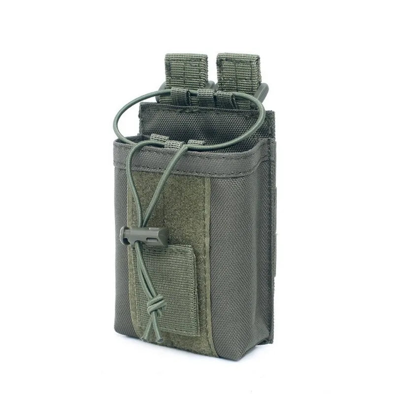 Bolsa para Talkie 1000D para caza al aire libre, bolsa táctica deportiva Molle de nailon para Radio, soporte para Walkie Talkie, bolsillo para revista Mag